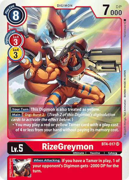 RizeGreymon BT4-017 SR